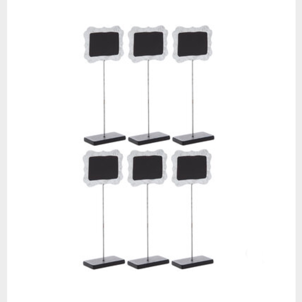 Brother Sister Design Studio Metal Chalkboard Stands 6 Pieces